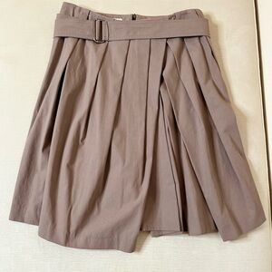 Dries Van Noten Skirt - Women’s EUR 38 Tan Brown Taupe - Y2K Pleated Grunge 90s